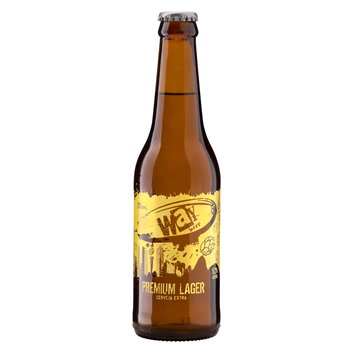 Cerveja Lager Premium Puro Malte Way Beer Garrafa 355ml