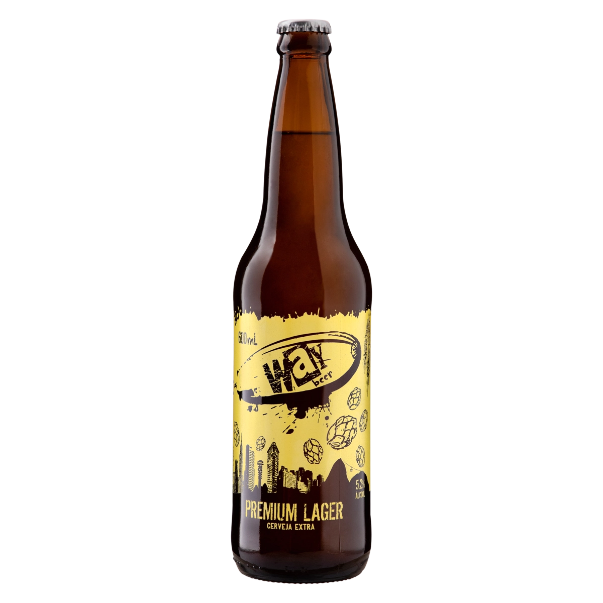Cerveja Lager Premium Puro Malte Way Beer Garrafa 600ml