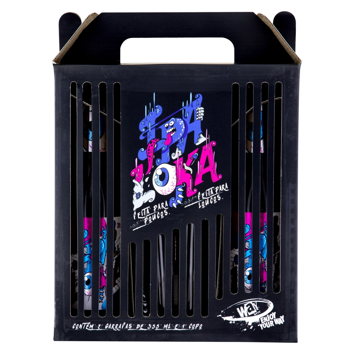 Kit Copo 2 Cervejas Ipa Loka Way Beer 355ml Cada