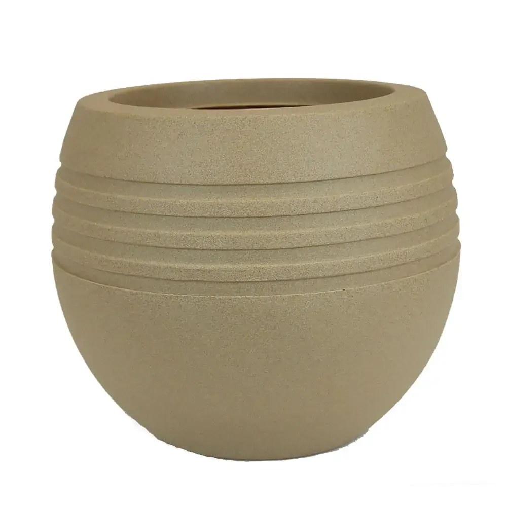 Vaso Oval Jateado Ovpm Areia