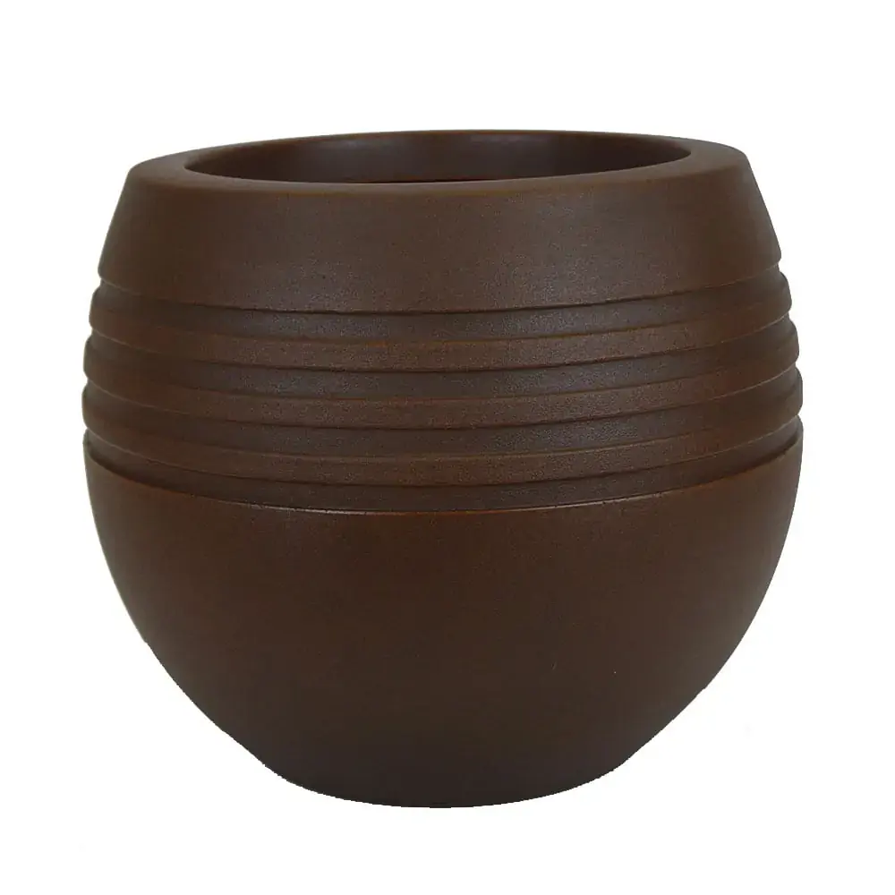 Vaso Oval Jateado Ovpm Mini Ferrugem