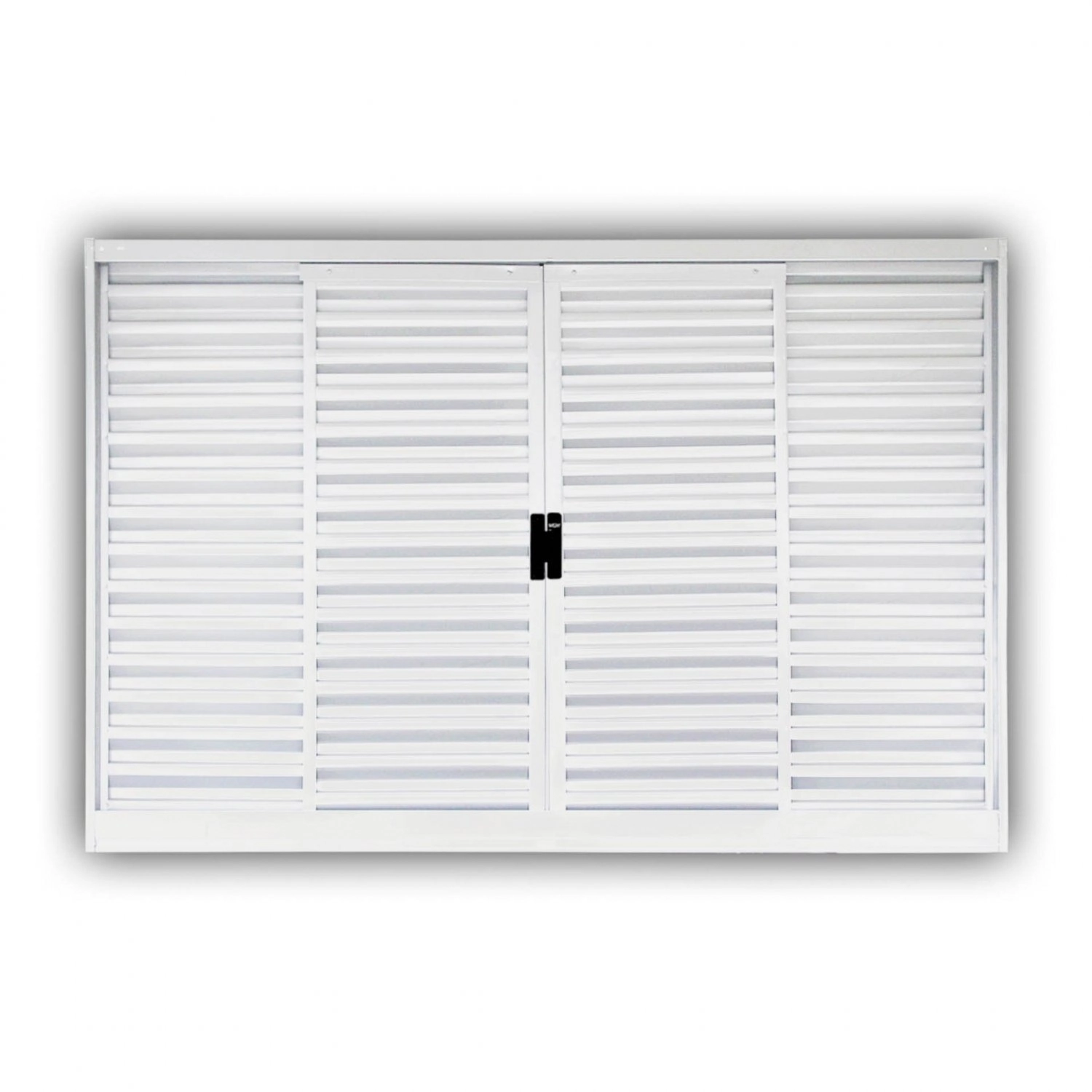 Janela De Aço Veneziana De Correr 100x150cm 4 Folhas Minas Sul Mgm Branco