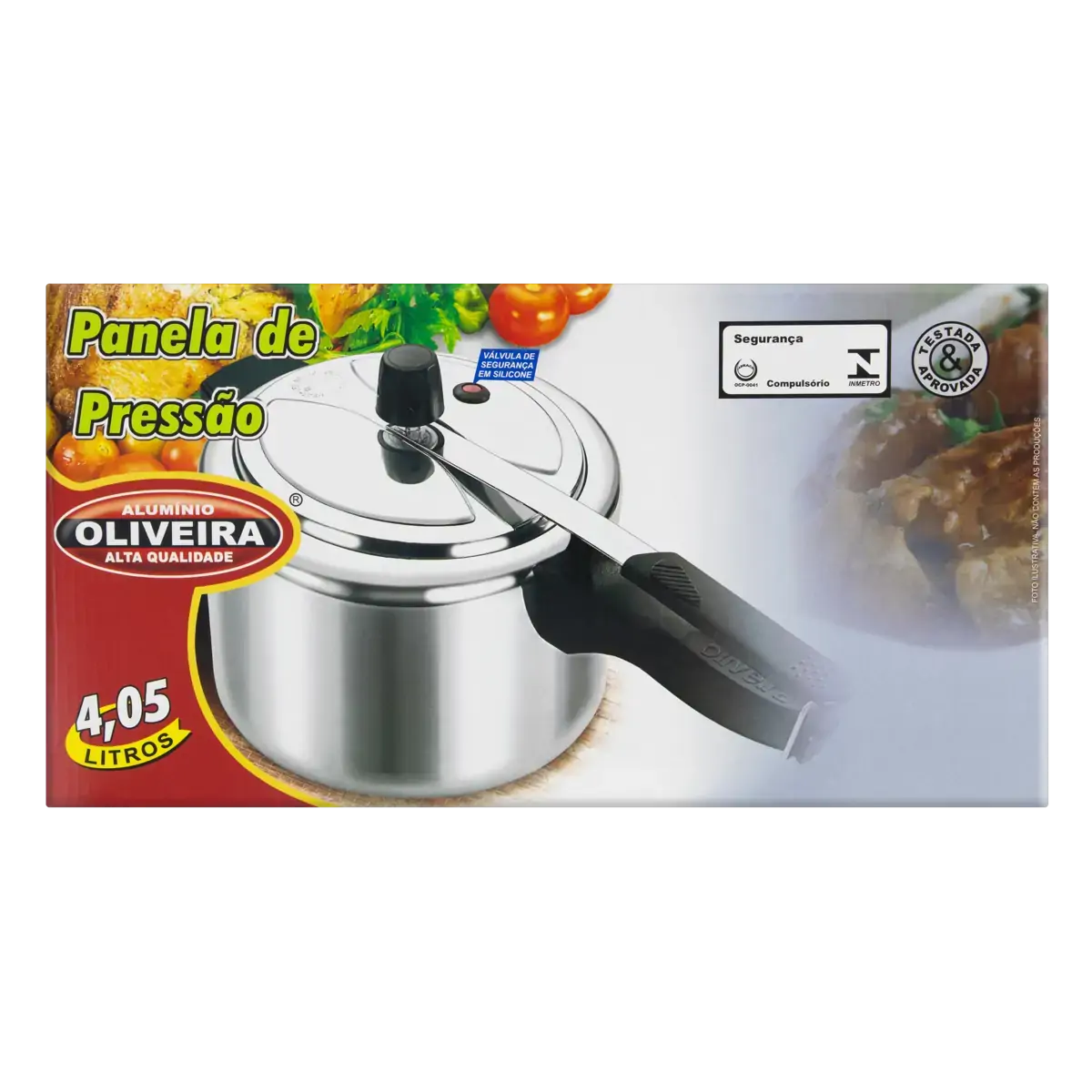Panela De Pressão Alumínio 4,5l Oliveira