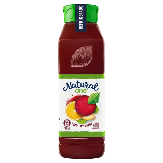 Suco Misto De Beterraba, Laranja, Maçã, Gengibre E Limão Veggie Natural One 900ml Fardo 6 Unidades