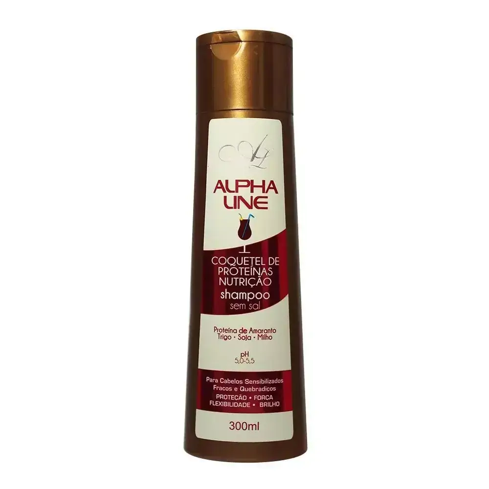 Shampoo Coquetel De Proteínas Nutrição Alpha Line 300Ml