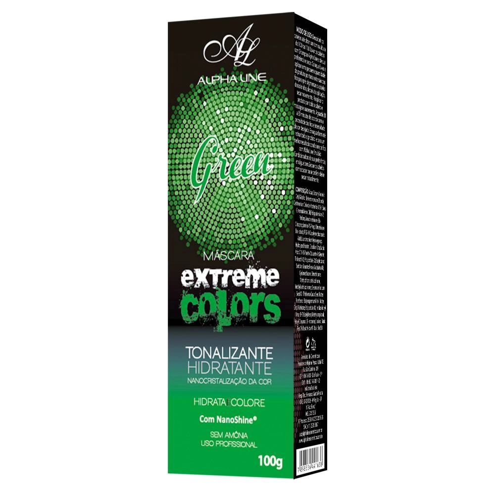 Mascara Tonalizante Alphaline Extreme Colors Green 100g