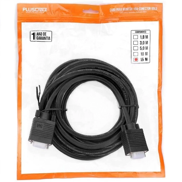 Cabo Vga Para Monitor Plus Cable Pc-mon15001 15m