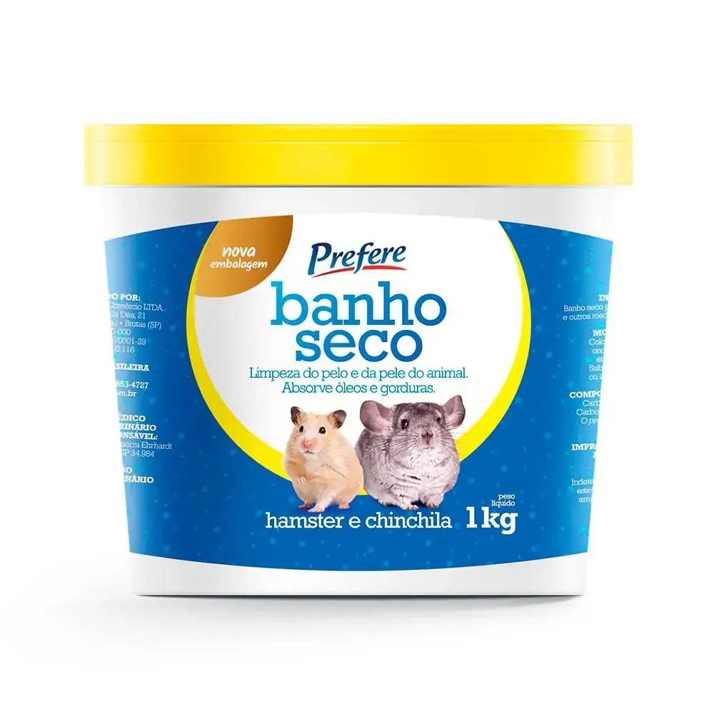 Prefere Banho Seco Hamster E Chinchila 1kg