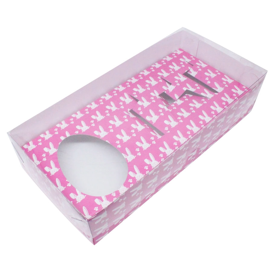 Cx Ovo Colher Kit Conf Coelhos Rosa 150g C.5 Yinpack