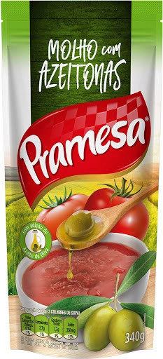 Molho De Tomate Azeitona Pramesa Sachê 340g