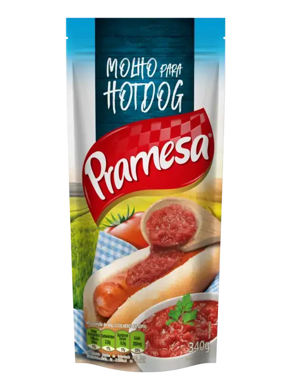 Molho Tomate Pramesa Hot Dog Sache 340g