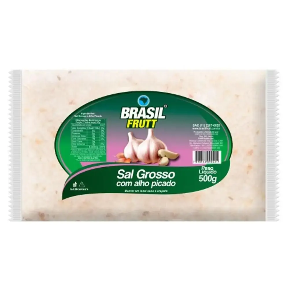 Sal Grosso Brasil Frutt 500g C/alho Picado