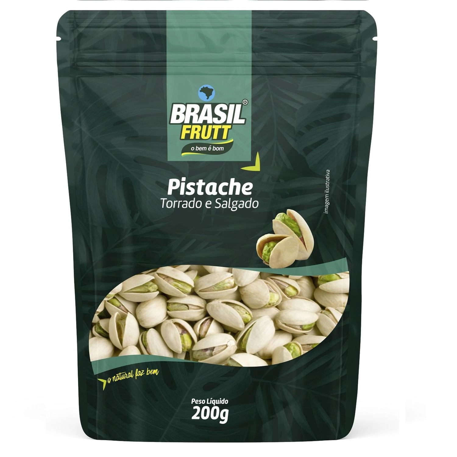 Pistache C/casca Torr.salg.25 Pacts.c/200gr