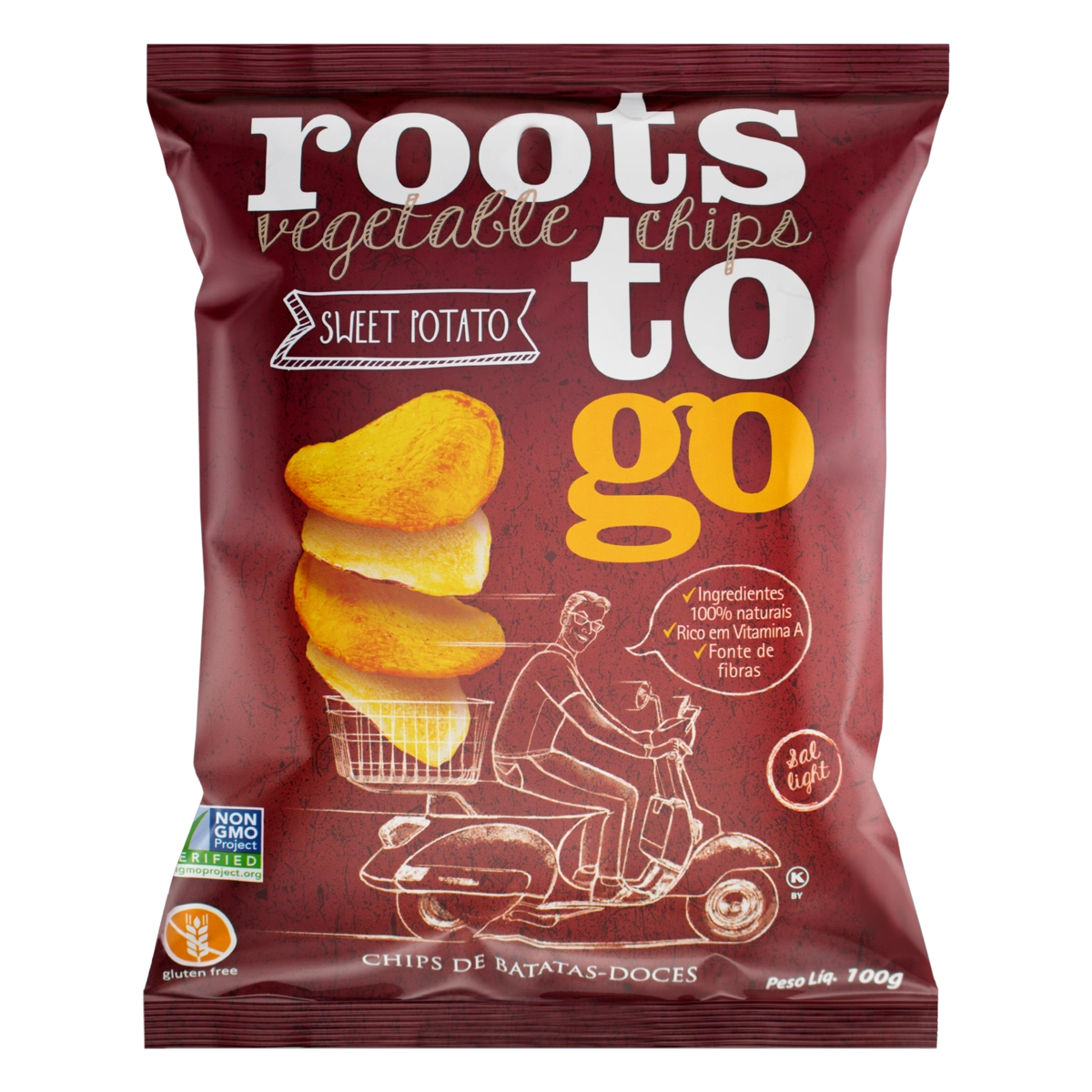 Chips De Batata Doce Roots To Go Pacote 100g