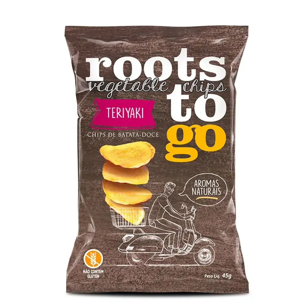 Chips Roots To Go de Batata-Doce Teriyaki Pacote 45 g