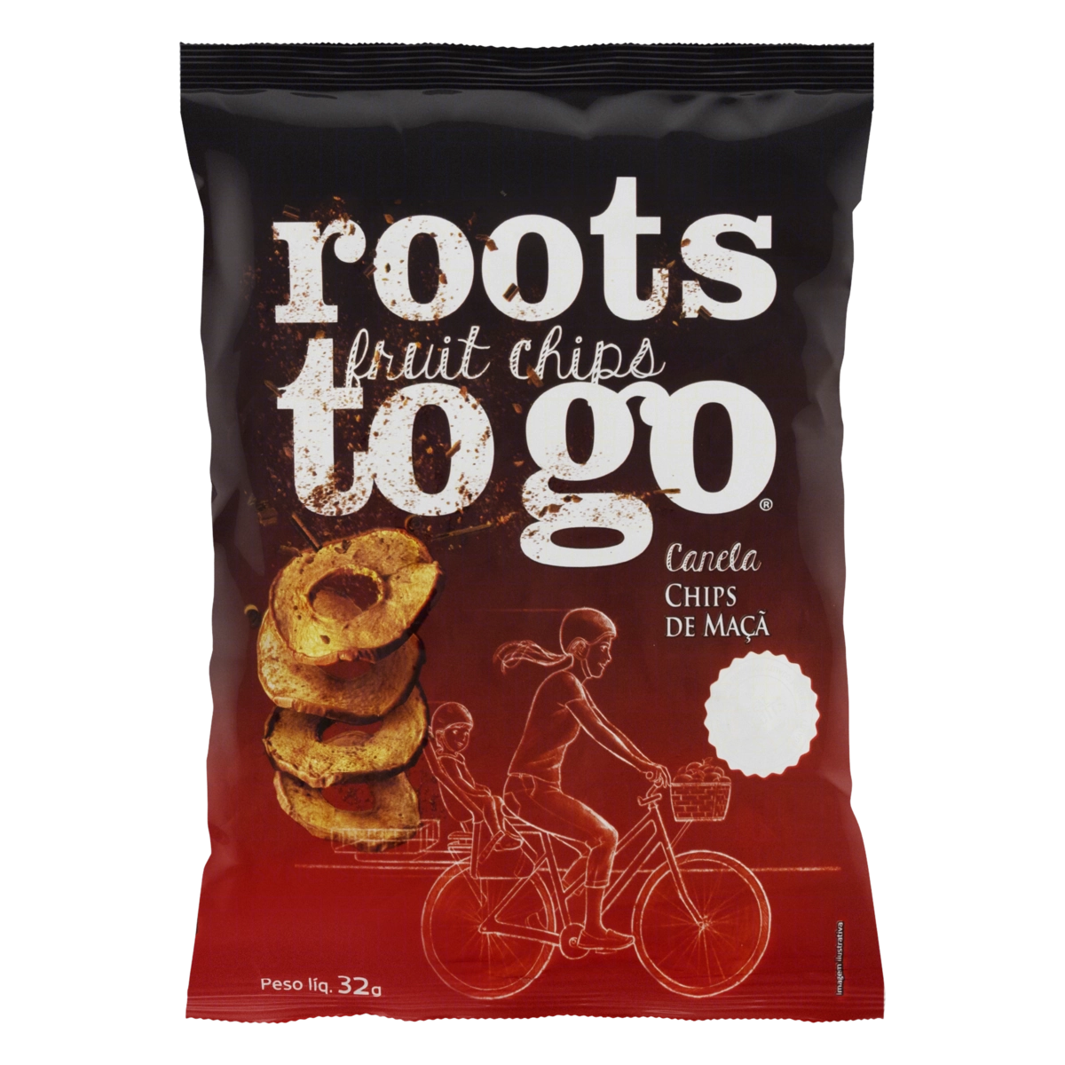 Chips De Maçã Canela Roots To Go Pacote 32g