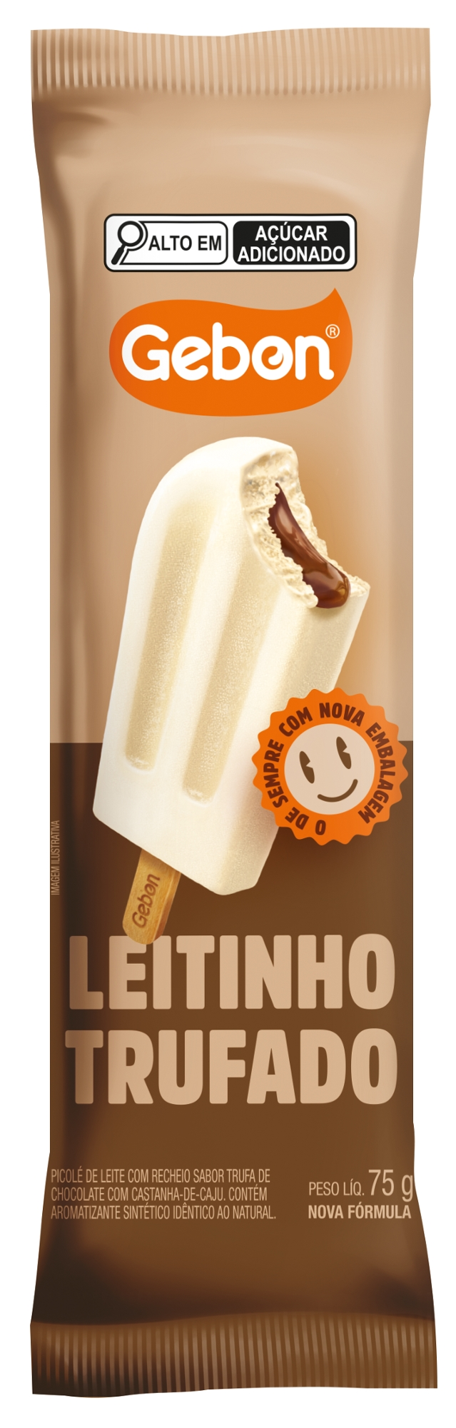 Sorvete Gebon Paletas Leitin.trufad