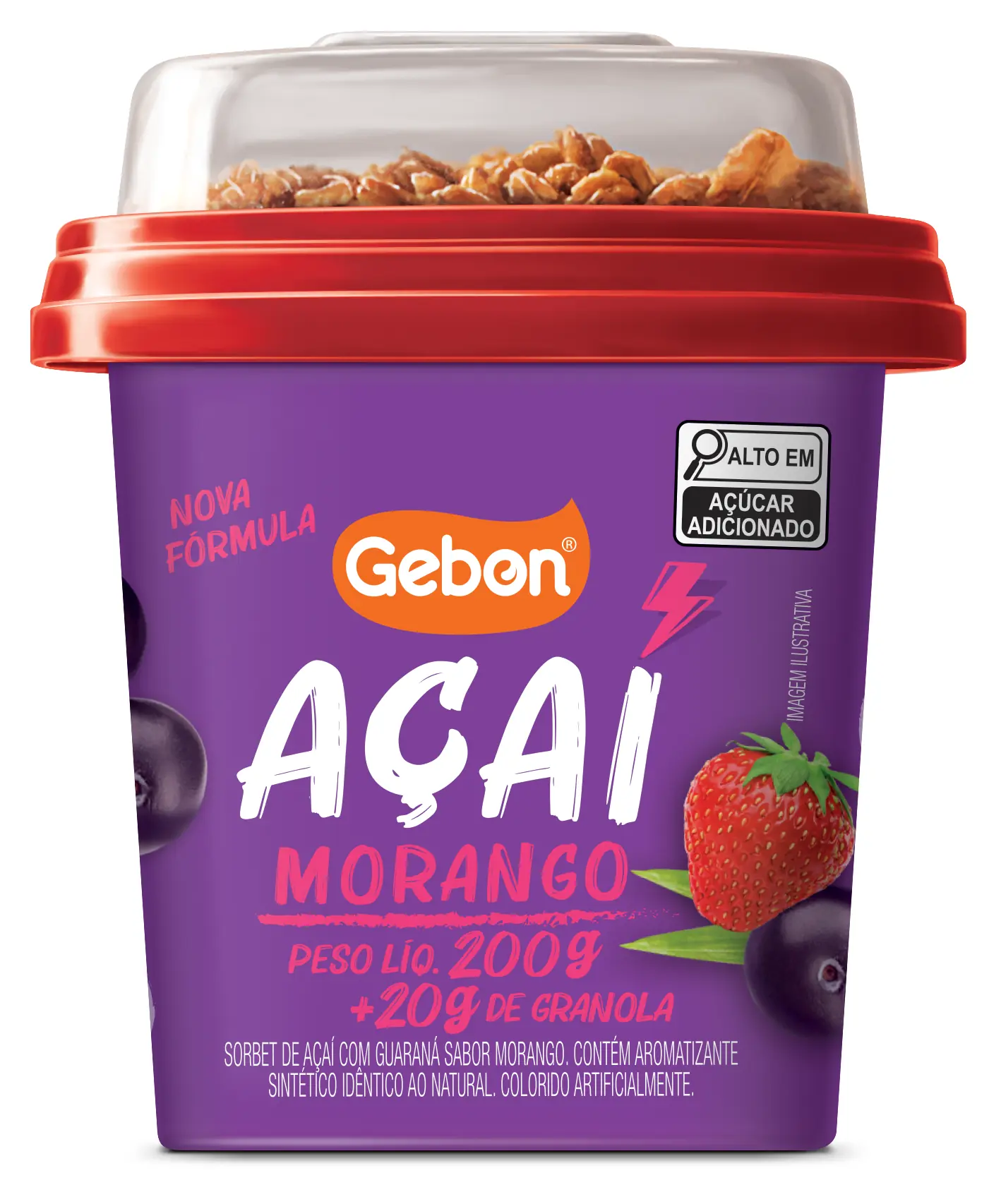 Sorvete Gebon Pote 200g A/g Morango