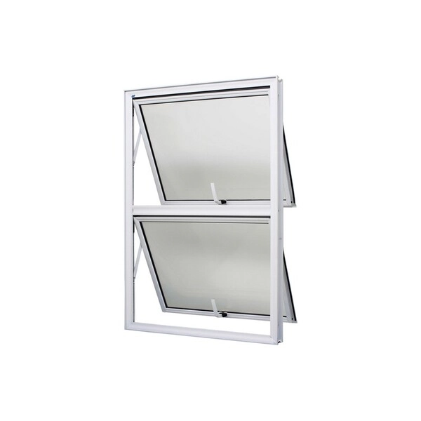 Janela Maxim-ar Alumínio Branco 150x80x15cm Duas Seções Verticais Sem Grade Jap Perfecta Max