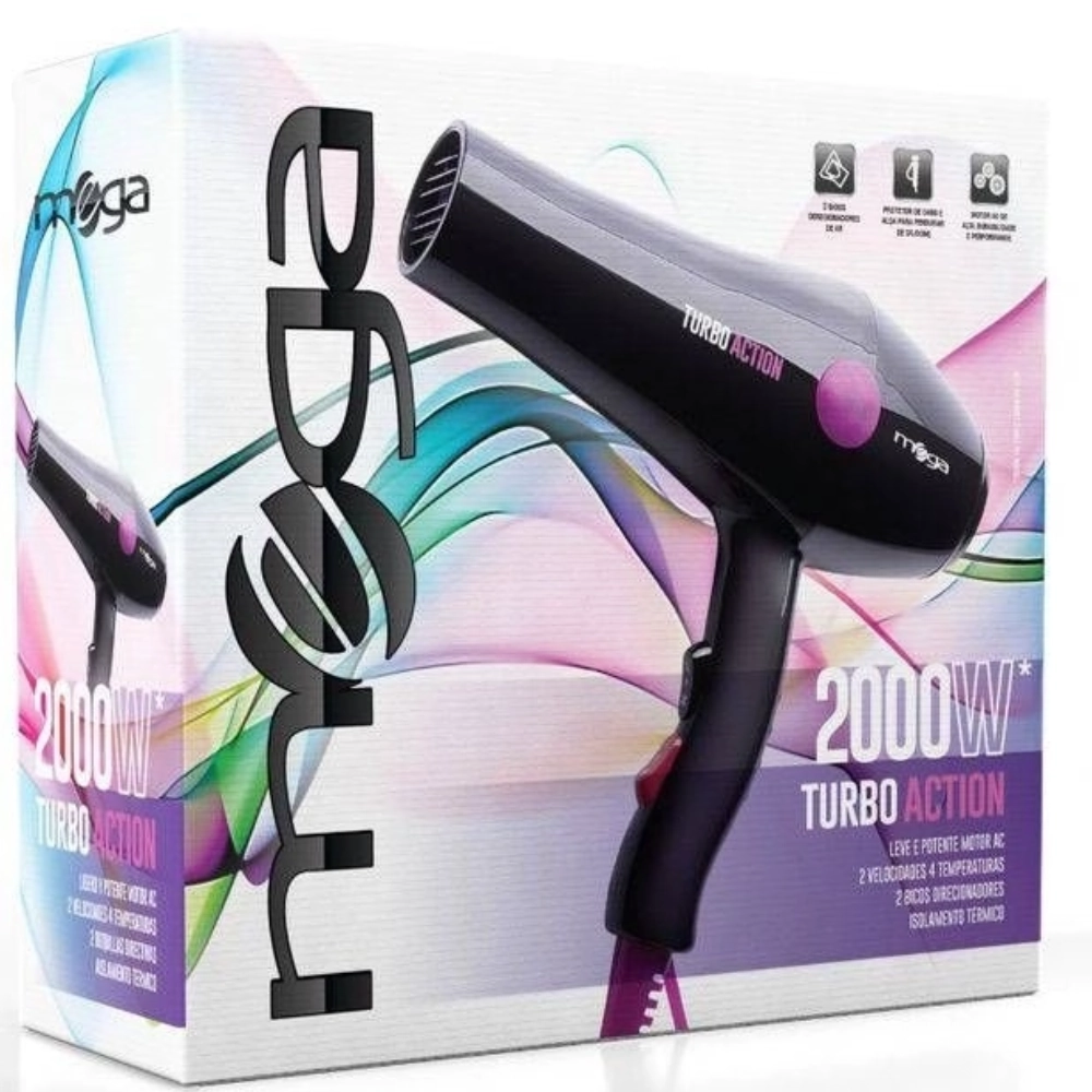 Secador Mega Turbo Action 1800w 127v 1un