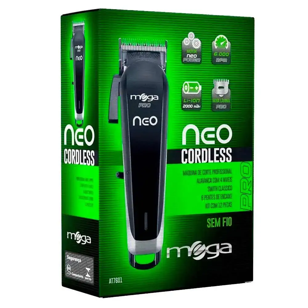Maquina P/corte Mega Neo Cordless Bivolt S Fio 1un