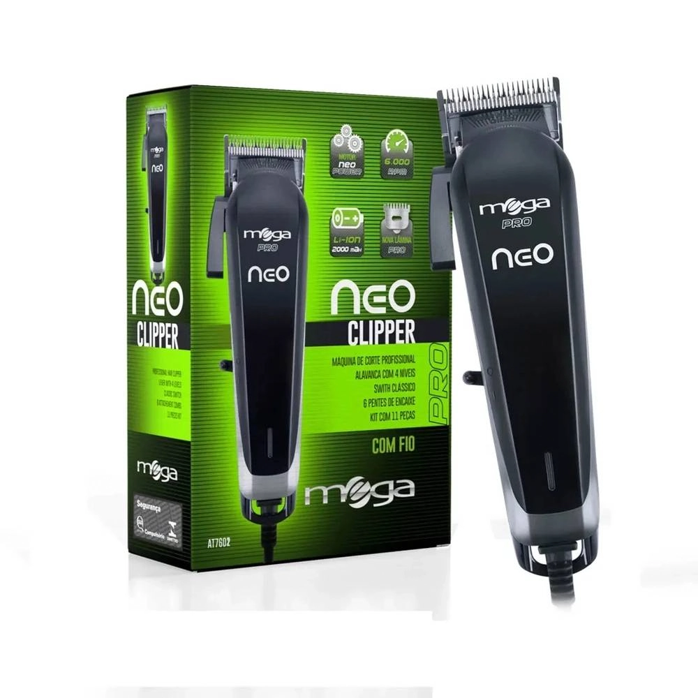 Maquina P/corte Mega Neo Clipper Bivolt C. Fio 1un