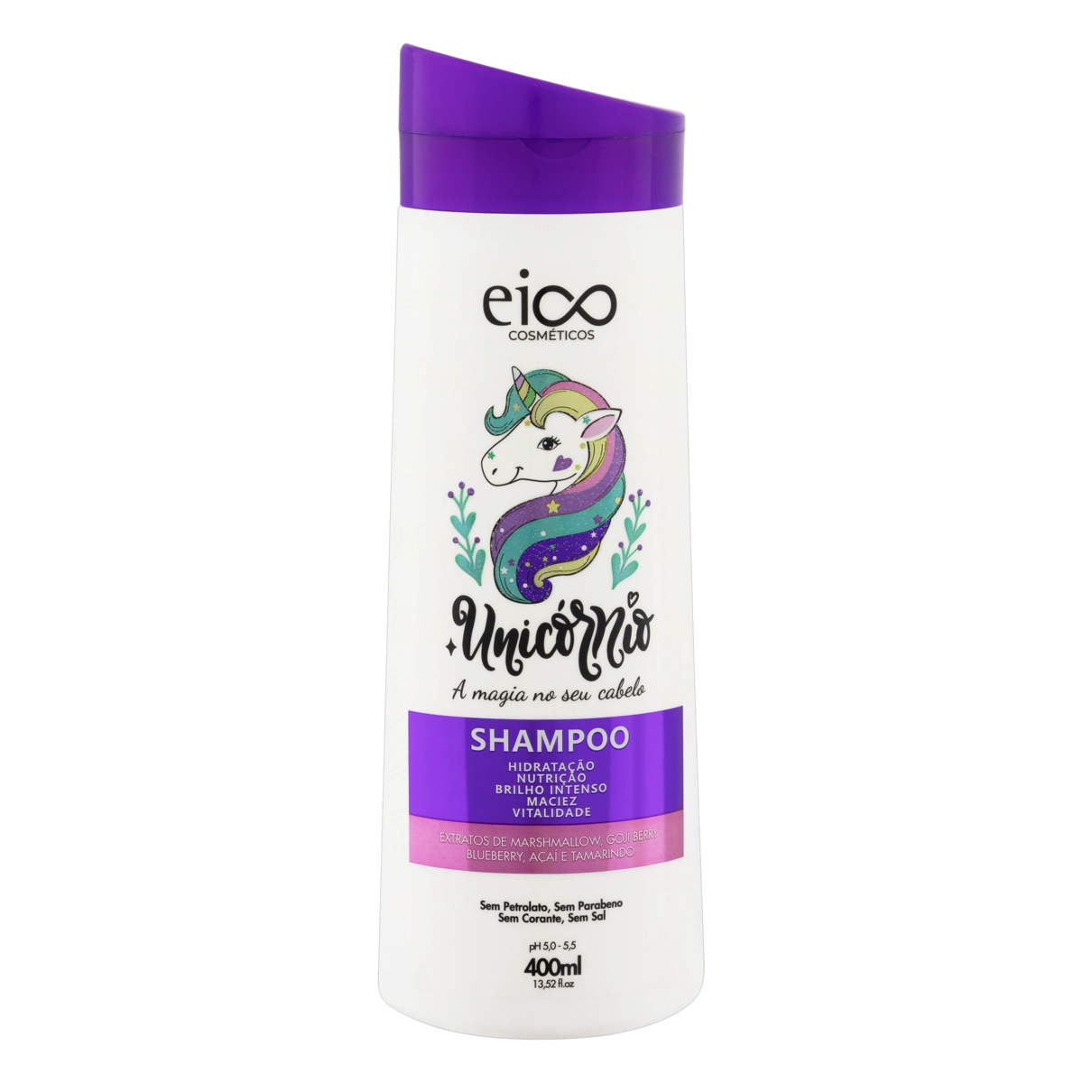 Shampoo Eico Cosméticos Unicórnio Frasco 400ml