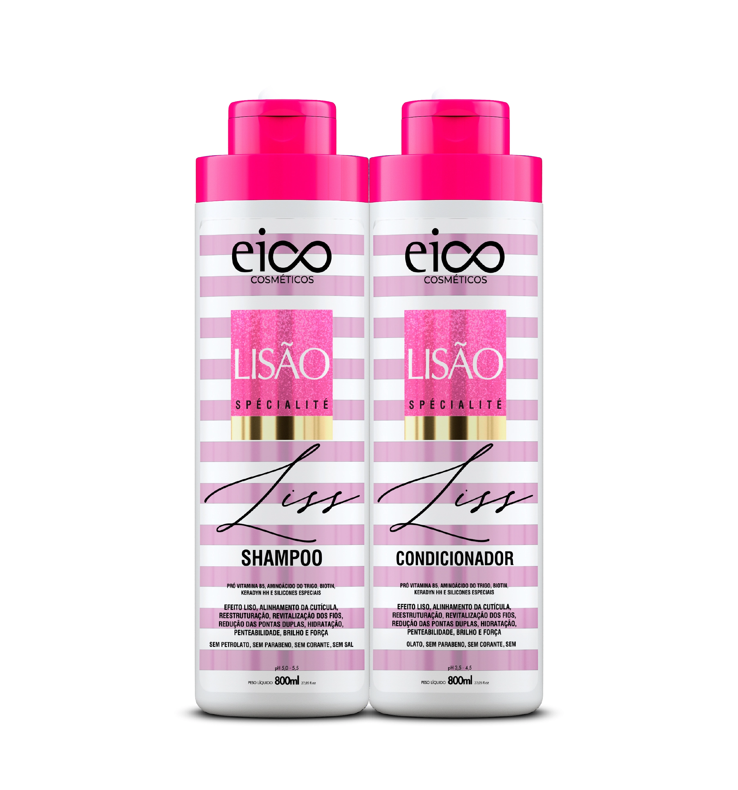 Kit Eico - Lisão Shampoo 800ml+Condicionador 800ml