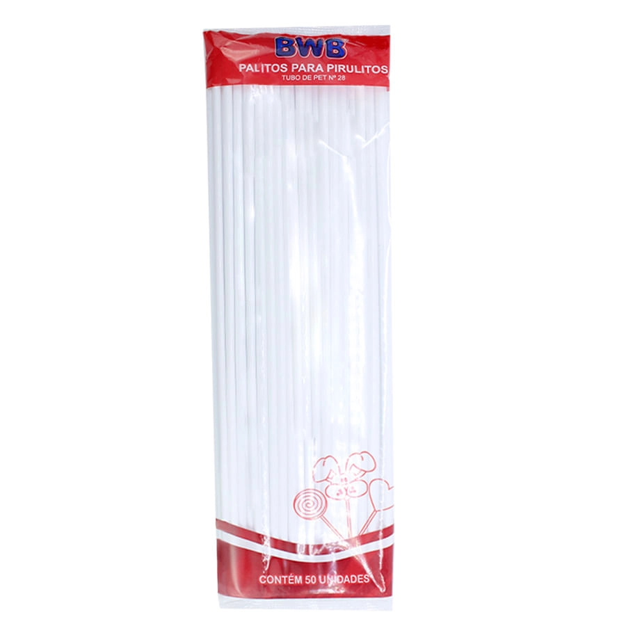 Palitos P/pirulito Gr Branco 282 C/50 Bwb