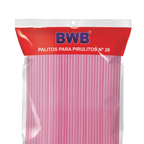 Palitos Para Pirulito Grande Rosa C/ 50