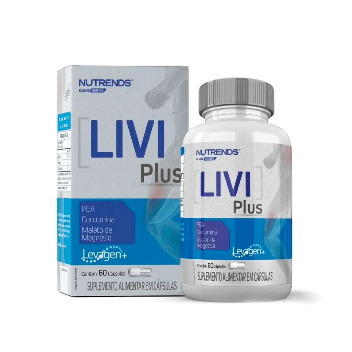 Livi Plus, PEA, Curcuma e Magnésio BSPharma 60 Cápsulas Nutrends