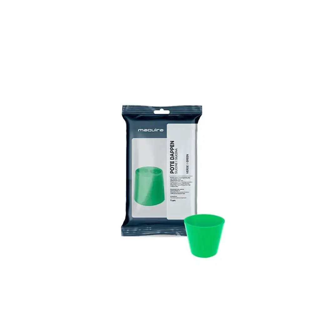 Pote Dappen em Silicone - Maquira - Verde (Cód. 25.7988)