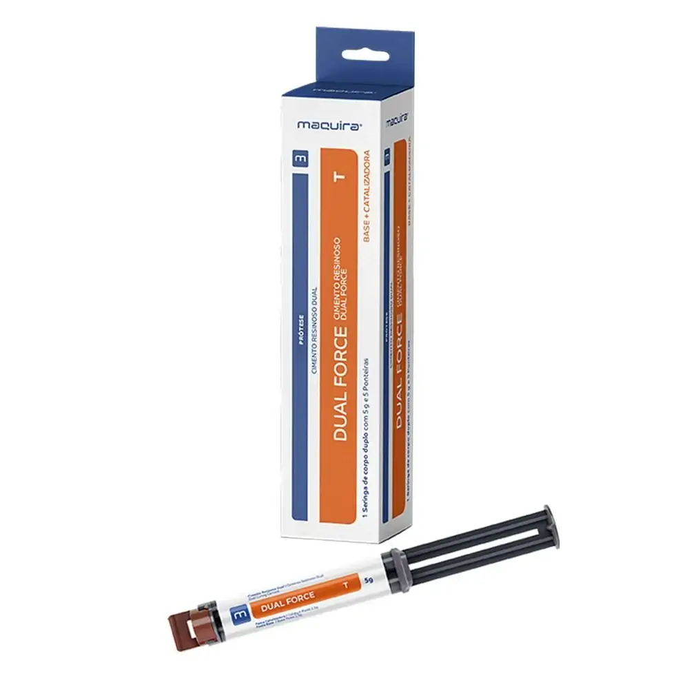 Cimento Resinoso Dual Force Corpo Duplo Transparente - Maquira