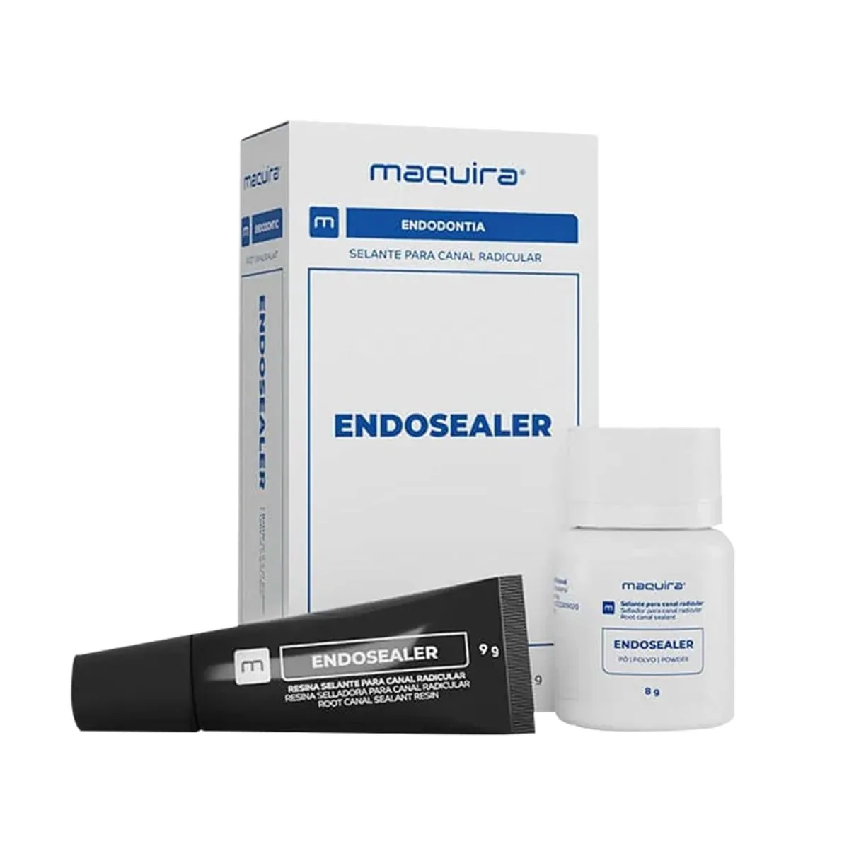 Cimento Endo Sealer com 1 Frasco de 8g de Pó + 1 Bisnaga de 9g de Resina - Maquira