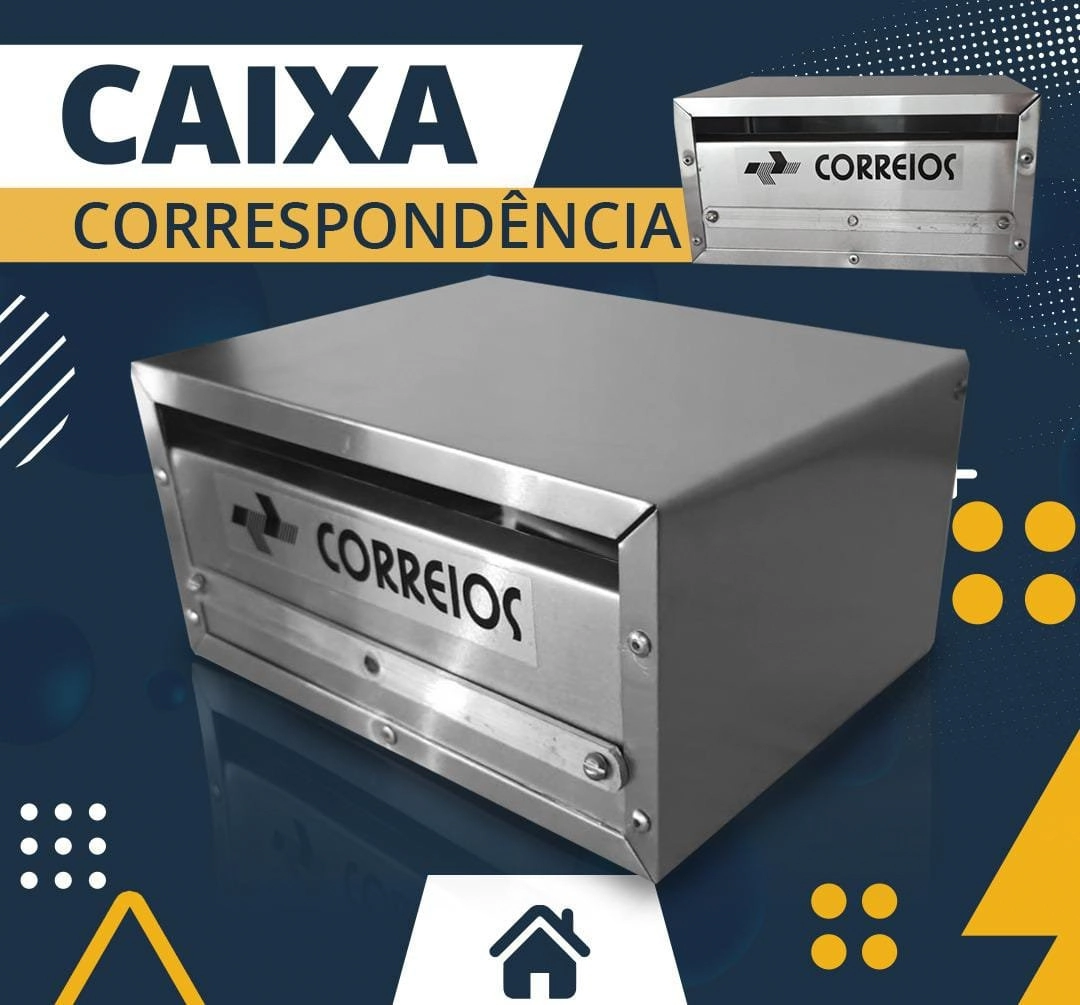 Caixa Correio  Retangular 20 X 10 X 15 Cm -fundição Petrópolis