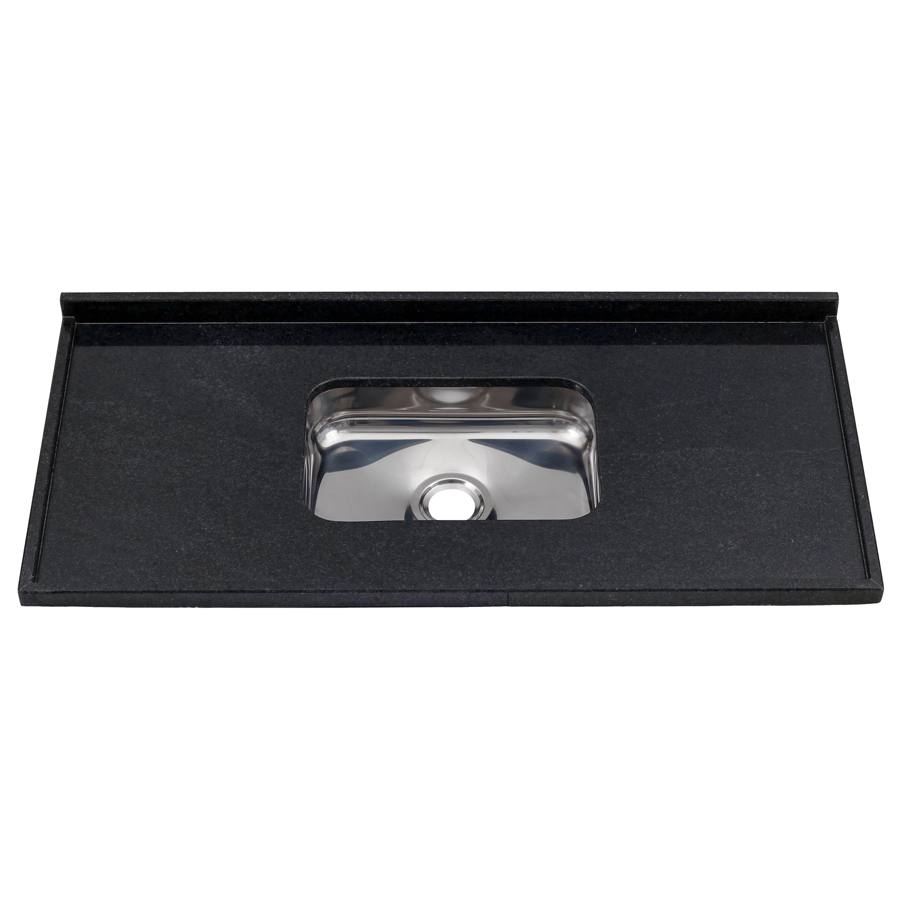 Pia de Cozinha Granito Preto São Gabriel 120cm Standard Cuba Simples L.A. Pias e Granitos