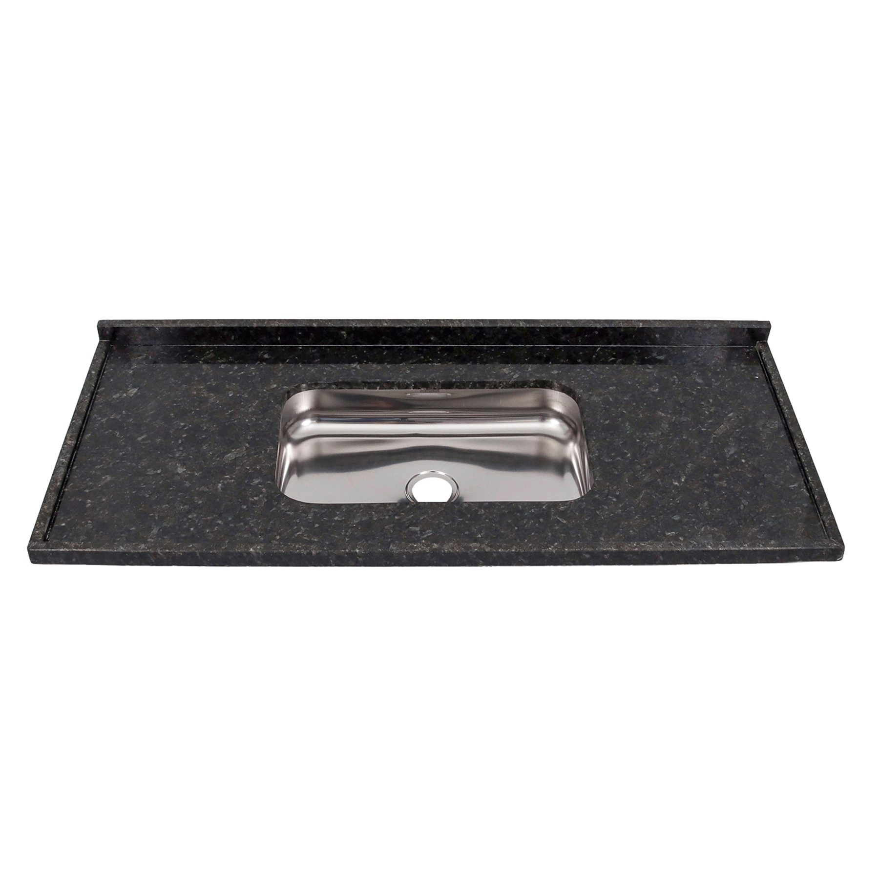 Pia de Cozinha Granito Verde Ubatuba 120cm Standard Cuba Simples L.A. Pias e Granitos
