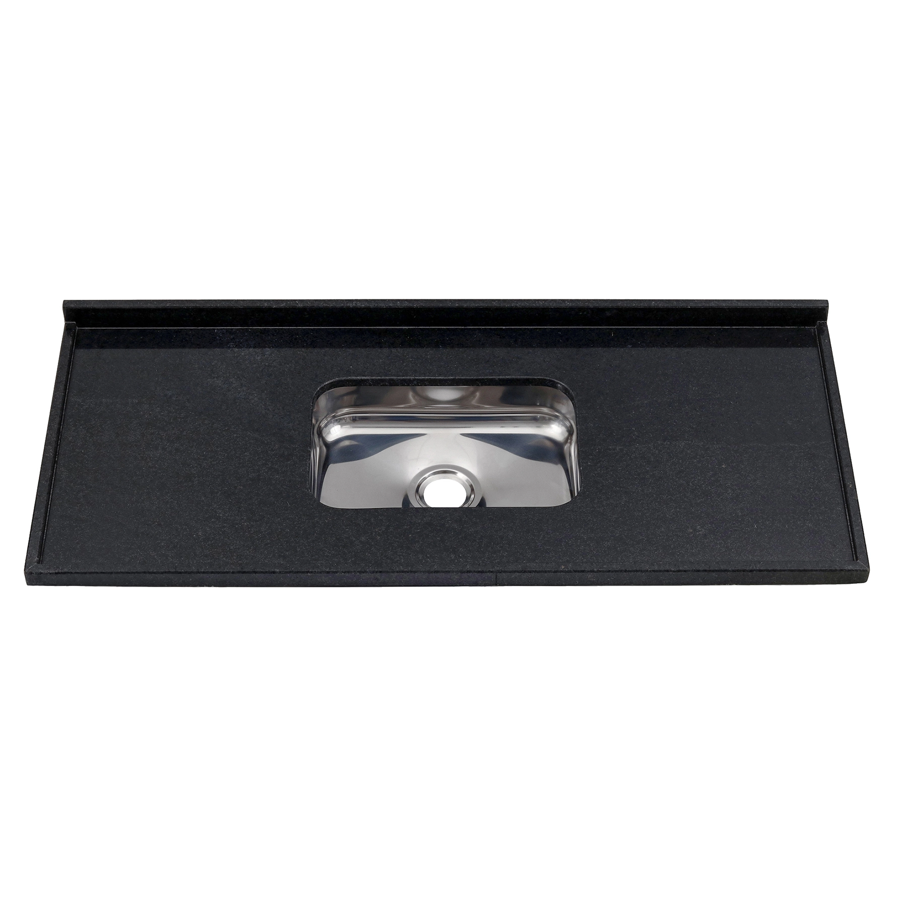 Pia de Cozinha Granito Preto São Gabriel 150cm Standard Cuba Simples L.A. Pias e Granitos