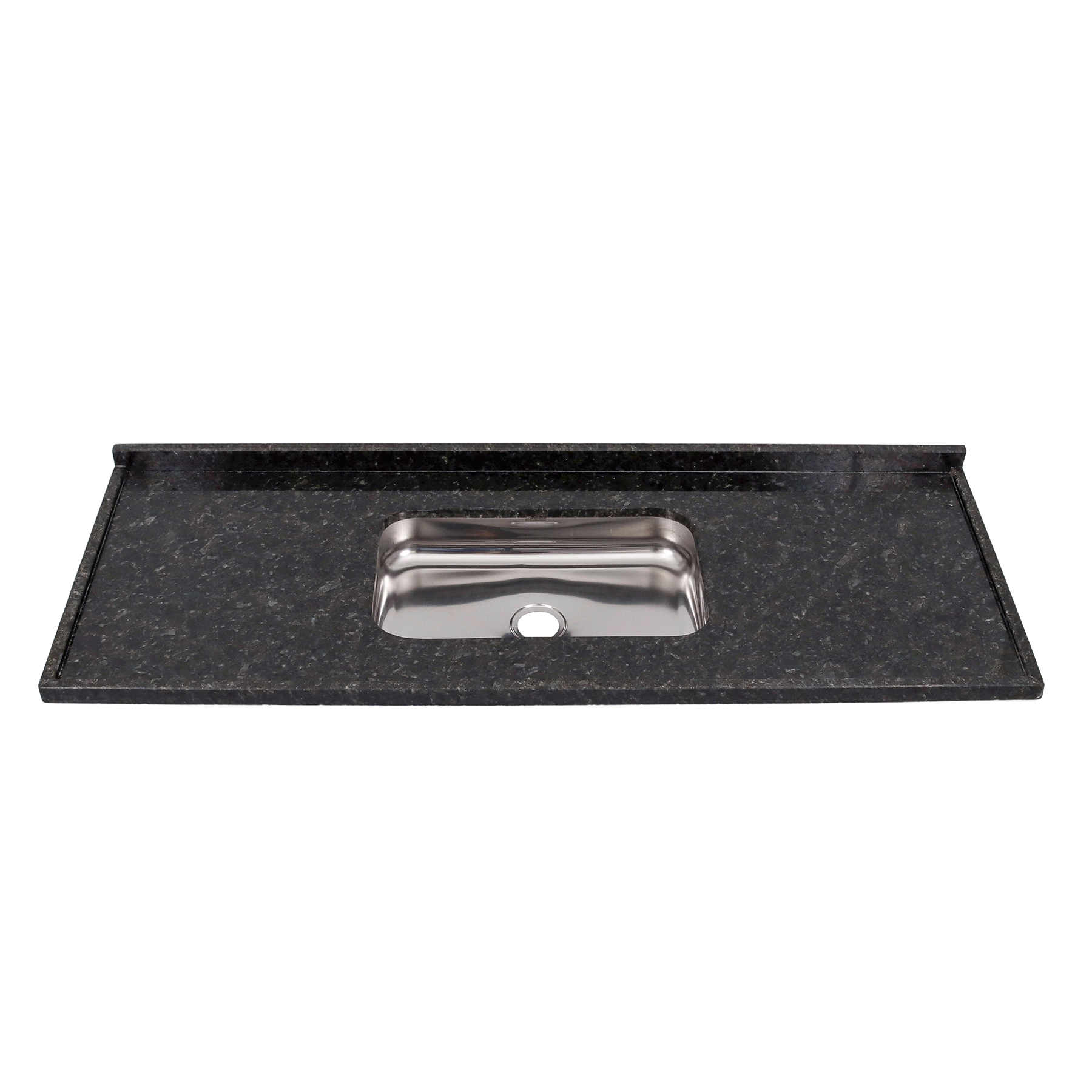 Pia de Cozinha Granito Verde Ubatuba 150cm Standard Cuba Simples L.A. Pias e Granitos