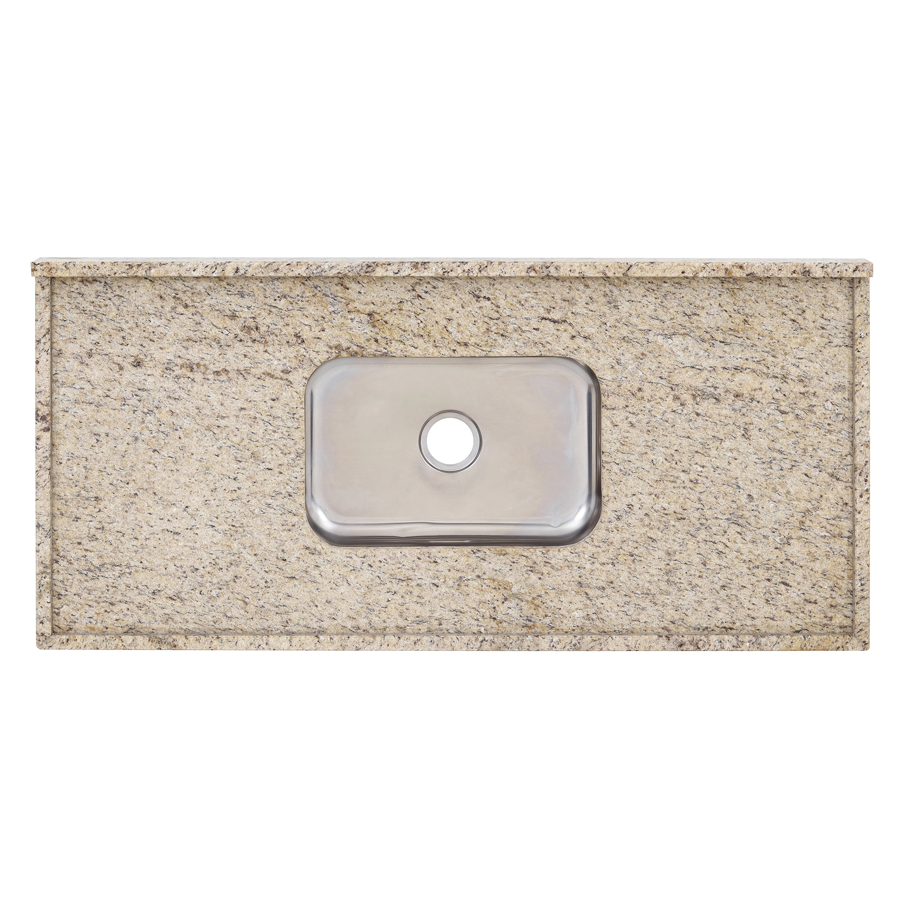 Pia de Cozinha Granito Amarelo Santa Cecília 100cm Standard Cuba Simples L.A. Pias e Granitos