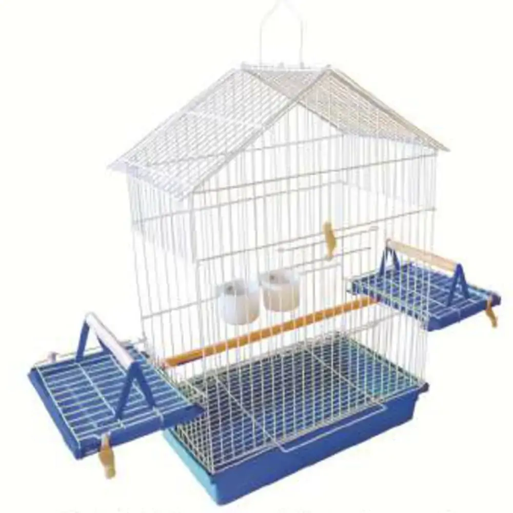 Gaiola Jel Plastic Para Calopsita Teto Aramado Azul
