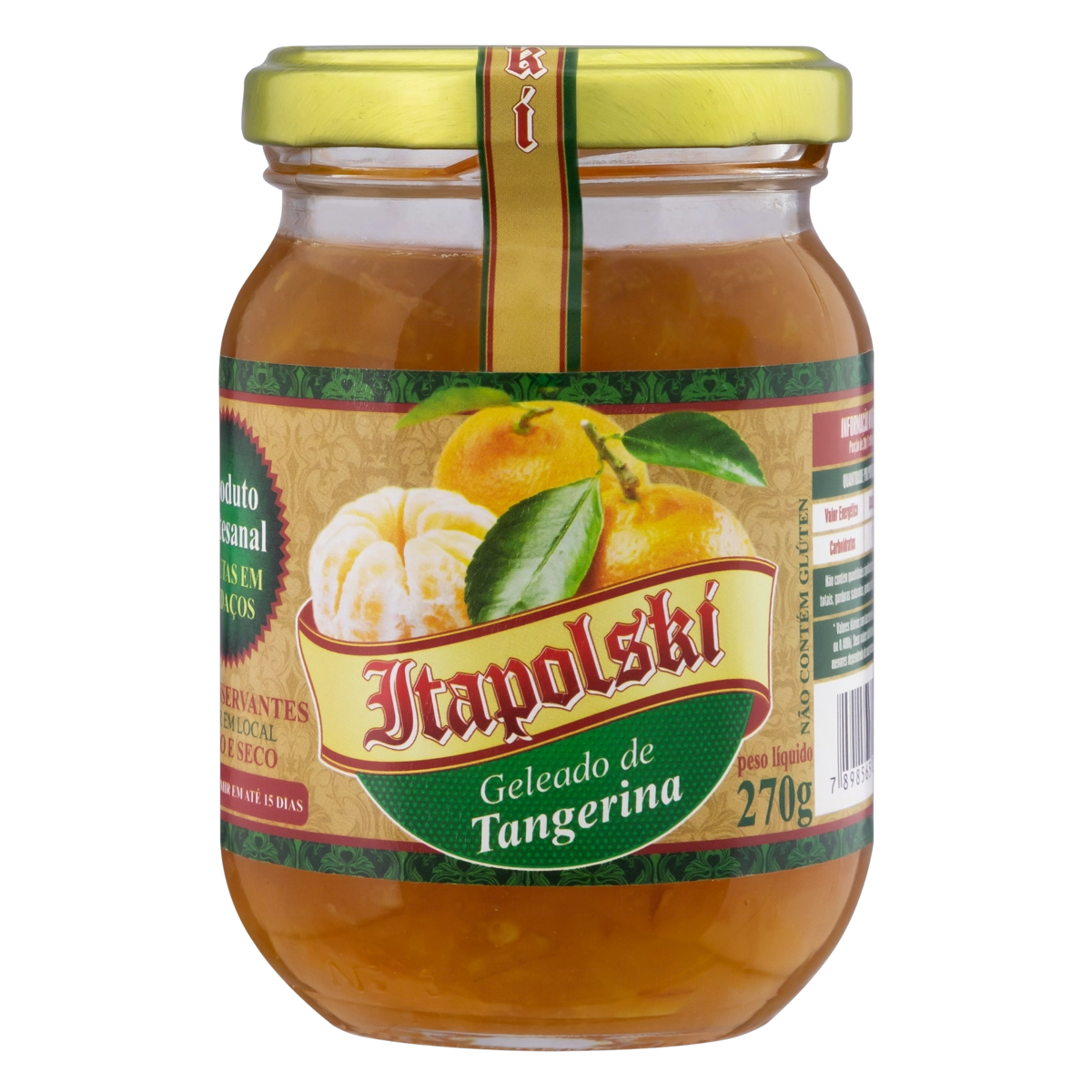 Geleado Tangerina Itapolski Vidro 270g