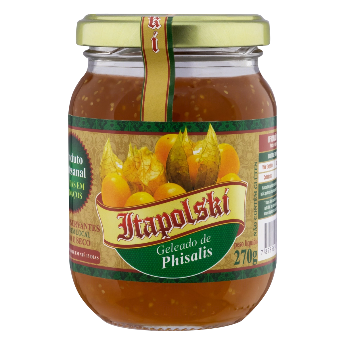 Geleado Phisalis Itapolski Vidro 270g