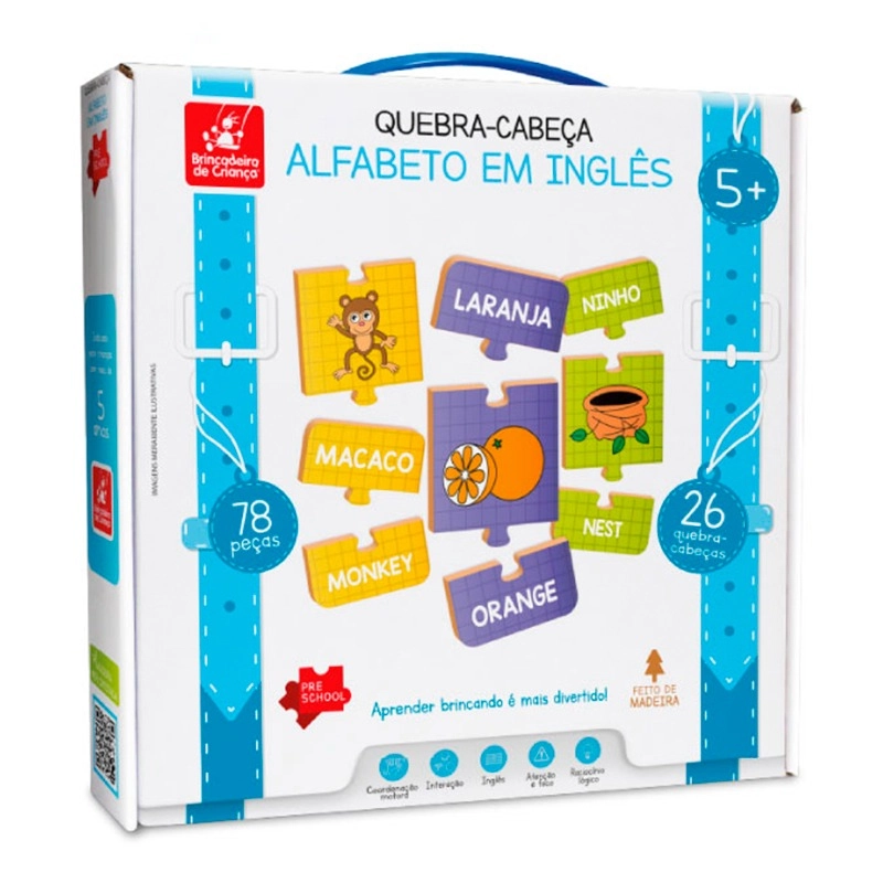 Quebra Cabeca Alfabeto Em Ingles