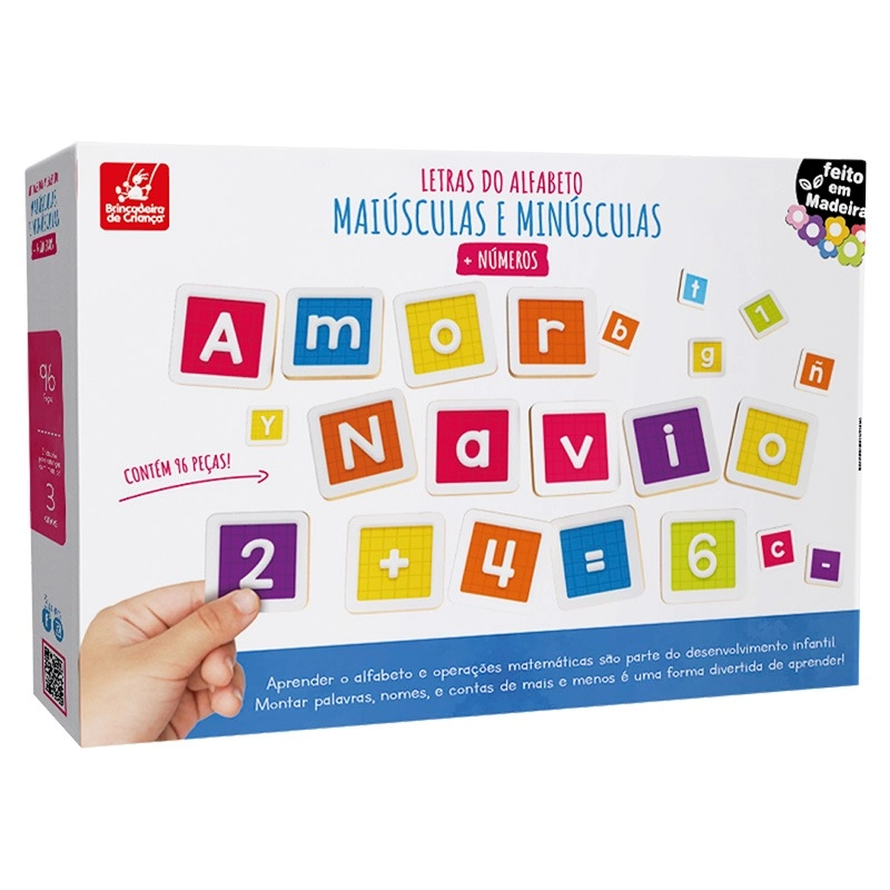 Abc Maiusculas E Minusculas 96 Pecas 2204 Brincadeira