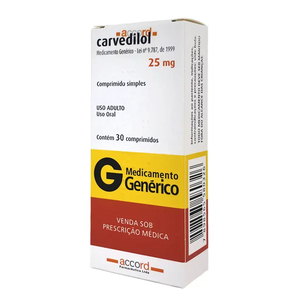 Carvedilol 25 Mg Com Ct Bl Al Al X 30