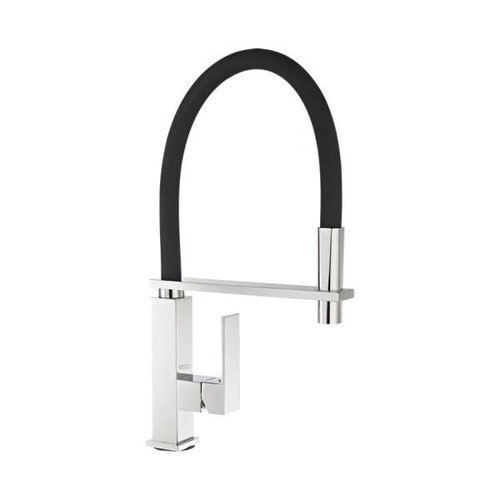 Torneira Monocomando Eco Quadrado Silicone Preto 45cm 2317p