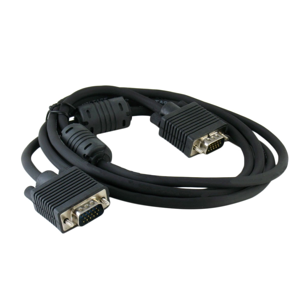 Cabo Para Monitor Vga Sem Blister Hd15m X Hd15m 3 Metros Preto Com Filtro