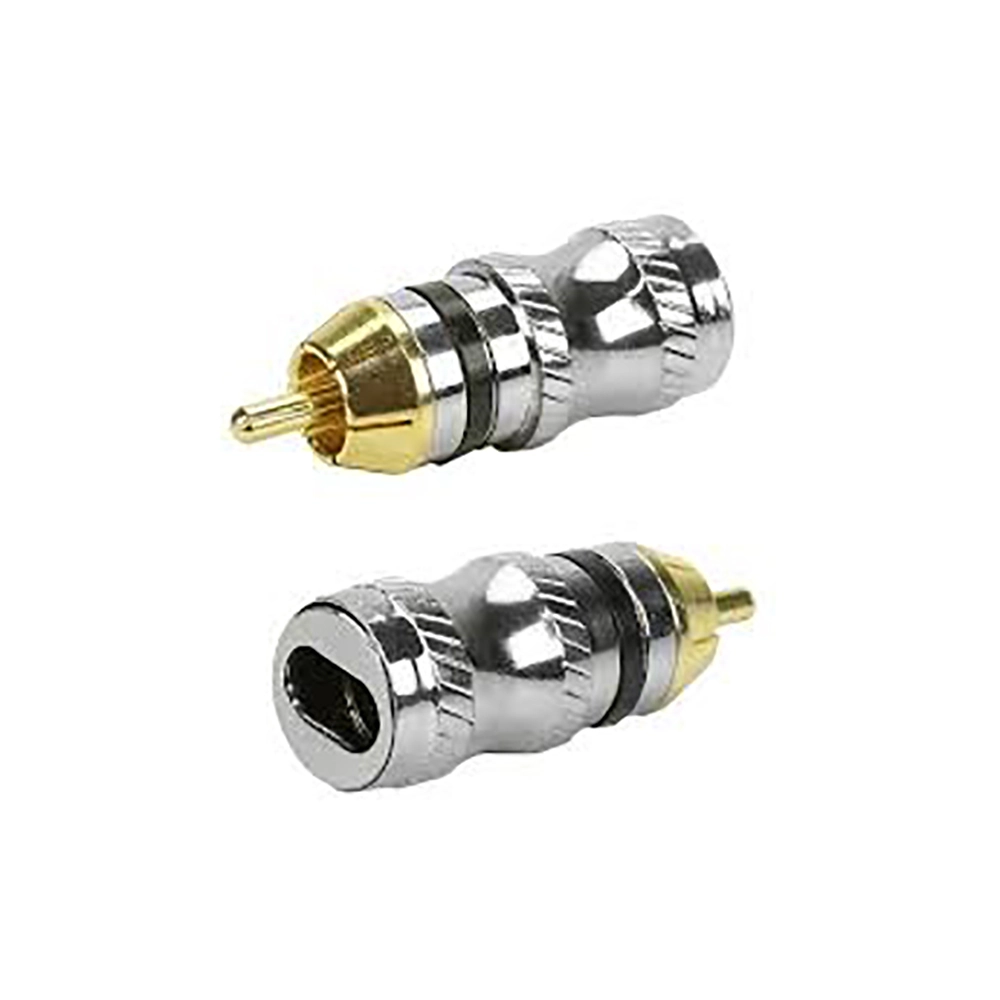 Plug Rca Metal Com Anel Preto Pgrc0028 Storm - Pct / 10
