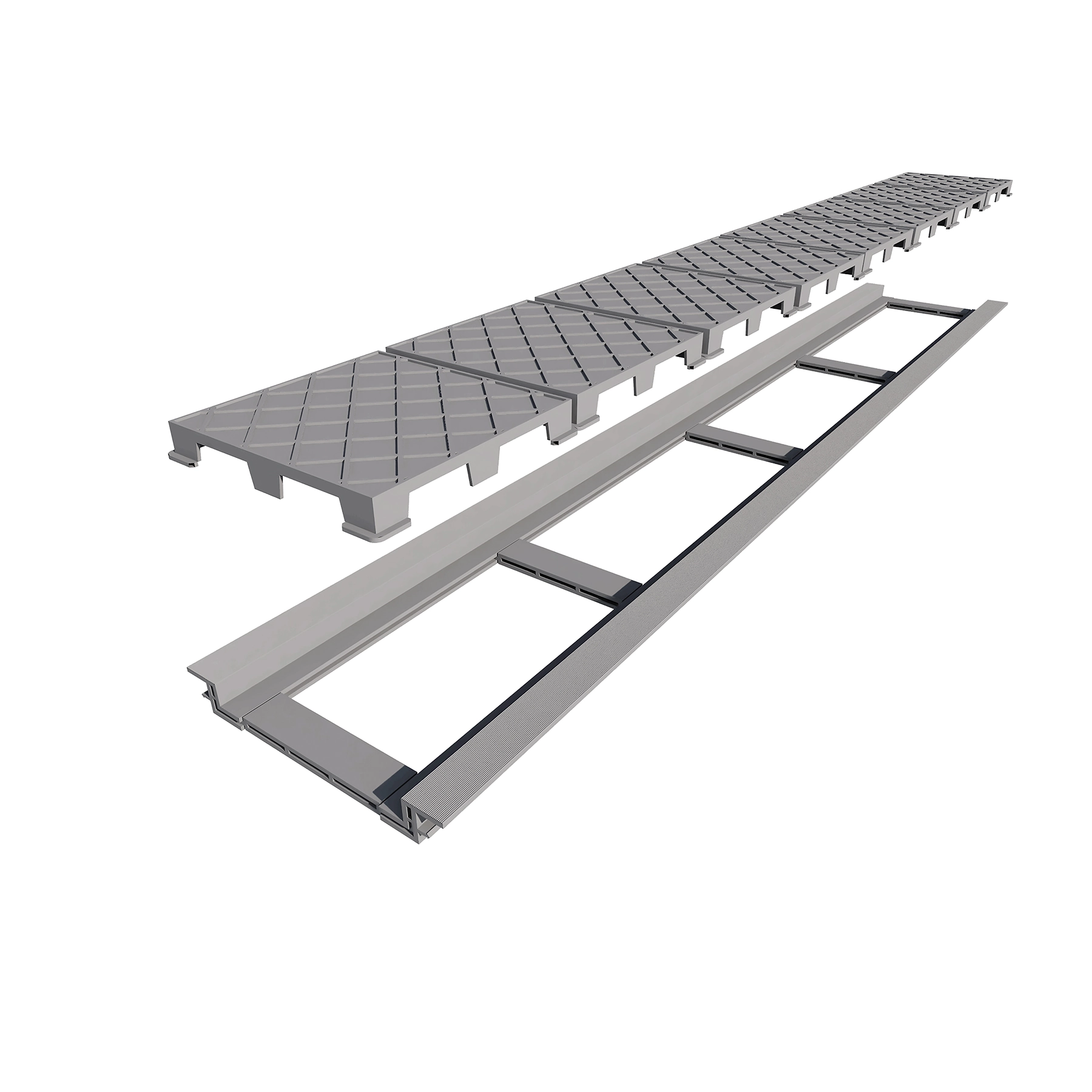 Ralo Linear PVC Oculto Grande 130,8cm Elleve